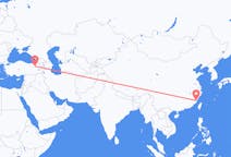Lennot Fuzhousta, Kiina Erzurumiin, Turkki
