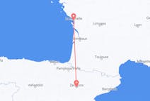 Flyrejser fra La Rochelle, Frankrig til Zaragoza, Spanien