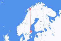 Lennot Tukholmasta, Ruotsi Narvikiin, Norja