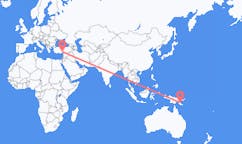 Flyreiser fra Popondetta, Papua Ny-Guinea til Adana, Tyrkia