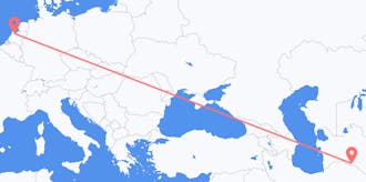 トルクメニスタンからオランダへのフライト