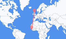 Flyrejser fra Sierra Leone til Skotland