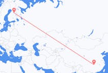 Flyrejser fra Zhangjiajie, Kina til Kajaani, Finland