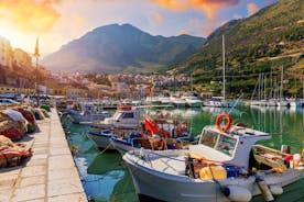 photo of an aerial panoramic view of Castellammare del Golfo town, Trapani, Sicily, Italy.