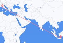 Flyrejser fra Surabaya, Indonesien til Bastia, Frankrig