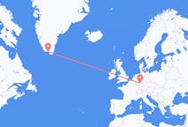 Lennot Frankfurtista, Saksa Qaqortoqiin, Grönlanti