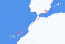 Vluchten van Almeria, Spanje naar Lanzarote, Spanje