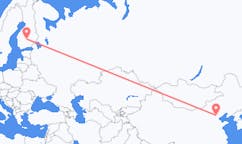 Flyreiser fra Beijing, til Jyväskylä