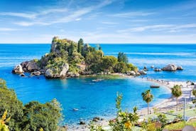 Tour privado de Catânia a Taormina com passeio de barco Isola Bella