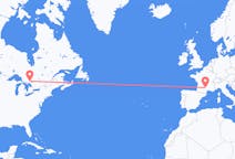 Flyreiser fra Greater Sudbury, Canada til Rodez, Frankrike
