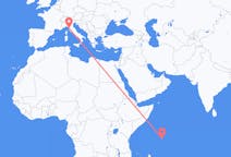 Flyrejser fra Mahé (Indien) til Pisa