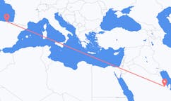 Loty z Al-Hufuf, Arabia Saudyjska do Santandera, Hiszpania