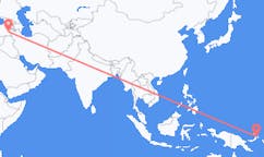 Flyreiser fra Rabaul, Papua Ny-Guinea til Van, Tyrkia