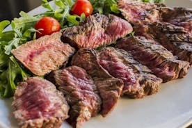 Fiorentina steik hádegisverður og vínsmökkun
