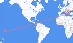 Flyreiser fra Lakeba, Fiji til Athen, Hellas