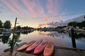 Kajak- und Paddleboard-SUP-Verleih in Riga Andrejsala