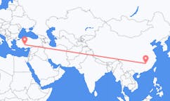 중국 지안에서 출발해 터키 코냐에게(으)로 가는 항공편