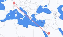 Lennot Medinasta, Saudi-Arabia Berniin, Sveitsi