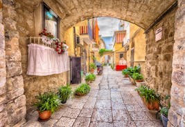 Photo of nice scenic city scape in Monopoli, province of Bari, Italy.