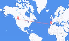 Flyreiser fra Castlegar, Britisk Colombia, Canada til Sevilla, Spania