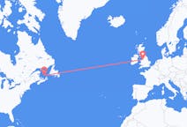 Flug frá Les Îles-de-la-Madeleine, Quebec, Kanada til Liverpool, Englandi