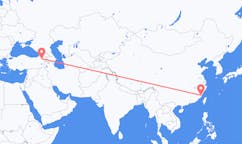 Flug frá Fuzhou, Kína til Kars, Tyrklandi