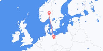 ノルウェーからドイツへのフライト