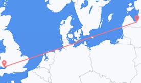 Flights from Wales to Latvia