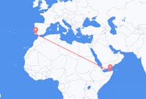 소말리아 보사소에서 출발해 포르투갈 파로 지구로(으)로 가는 항공편