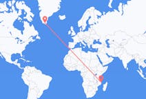Flyrejser fra Pemba, Mozambique til Narsarsuaq, Grønland