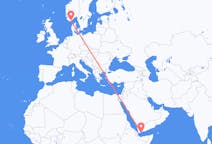 Flights from Aden to Kristiansand