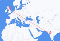 Flyreiser fra Shirdi, India til Durham, England