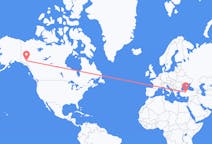Flug frá Whitehorse, Kanada til Ankara, Tyrklandi