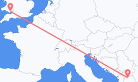 Flyreiser fra Nord-Makedonia til Wales