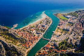 Split city beaches aerial view, Croatia.