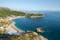 Photo of aerial panoramic view on Jala beach in the southern of Albanian ionic coast.