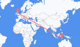 Flyrejser fra Timor-Leste til England