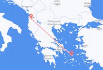 Lennot Mykonoksesta Tiranaan