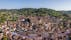 photo of aerial view of Saint-Cyprien, Dordogne village in France.