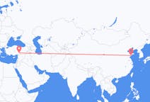 Flyrejser fra Qingdao, Kina til Kahramanmaraş, Tyrkiet