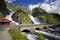 Photo of beautiful Latefossen Waterfall, Odda ,Norway.