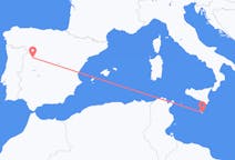 スペインのサラマンカから、マルタのバレッタまでのフライト