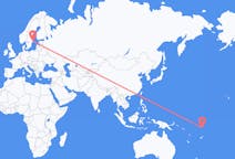 Flights from Funafuti to Stockholm