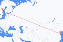 Flights from Qingdao to Sundsvall