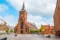 Photo of St. Canute's Cathedral in the center of Odense, Denmark.