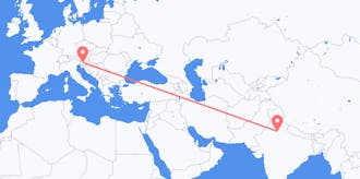 Flights from India to Slovenia