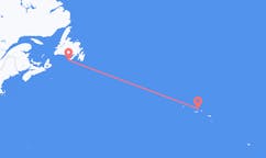 Vluchten van Saint-Pierre, Saint-Pierre en Miquelon naar Santa Cruz da Graciosa, Portugal