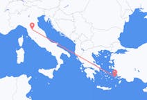 Vluchten van Kalymnos, Griekenland naar Florence, Italië