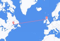 Lennot syys-Îlesista, Kanada Glasgowiin, Skotlanti