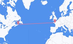 Flyreiser fra Sydney i Nova Scotia, Canada til Rennes, Frankrike